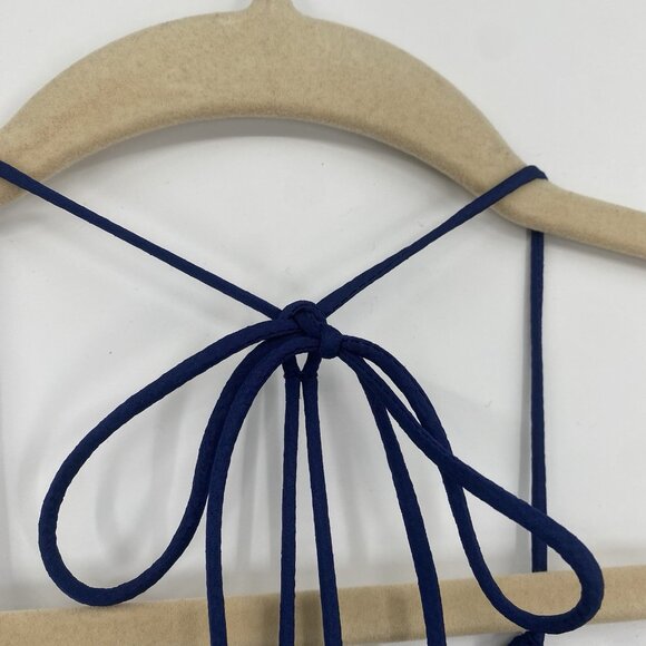 Sezane Size 38 / US 6 Robe Matilda Pleated Open Back Mini Dress Elect Blue NWT - Picture 14 of 16